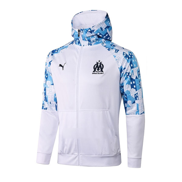 Veste Con Capucha Marseille 21-22 Blanc Pas Cher